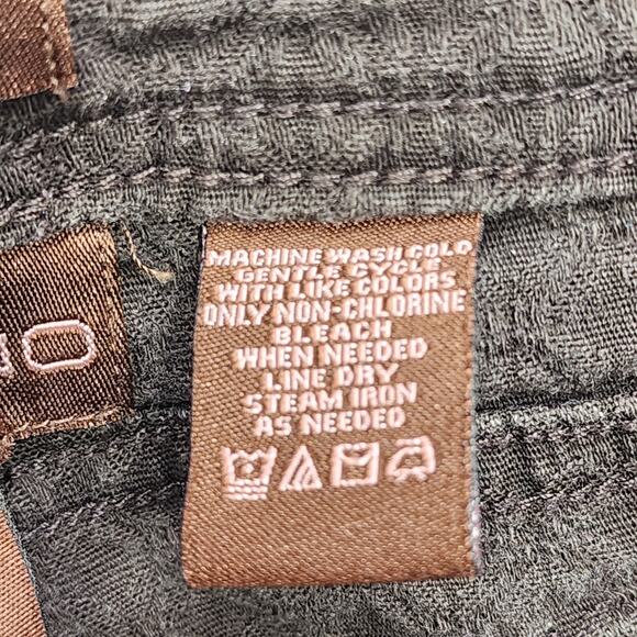 Vintage Bandolino Jeans Womens 16 Brown Textured Stretch Denim Mid Rise Bootcut - Picture 8 of 13